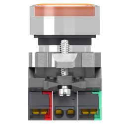 XB4BW35B55 Schneider - Harmony XB4 - poussoir lumineux LED complet orange - Ø22 - 24VACDC - 1NO+1NF