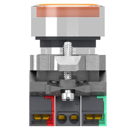 XB4BW35B55 Schneider - Harmony XB4 - poussoir lumineux LED complet orange - Ø22 - 24VACDC - 1NO+1NF