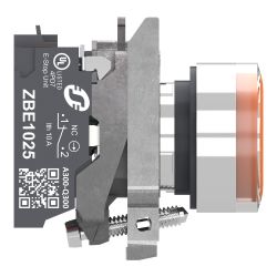 XB4BW35B55 Schneider - Harmony XB4 - poussoir lumineux LED complet orange - Ø22 - 24VACDC - 1NO+1NF