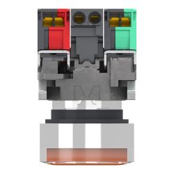 XB4BW35B55 Schneider - Harmony XB4 - poussoir lumineux LED complet orange - Ø22 - 24VACDC - 1NO+1NF