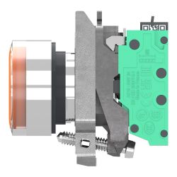 XB4BW35B55 Schneider - Harmony XB4 - poussoir lumineux LED complet orange - Ø22 - 24VACDC - 1NO+1NF