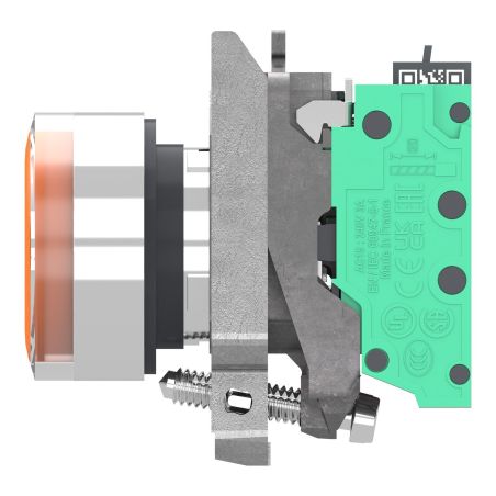 XB4BW35B55 Schneider - Harmony XB4 - poussoir lumineux LED complet orange - Ø22 - 24VACDC - 1NO+1NF