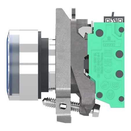 XB4BW36B55 Schneider - Harmony XB4 - poussoir lumineux LED complet bleu - Ø22 - 24VACDC - 1NO+1NF