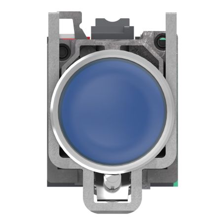 XB4BW36B55 Schneider - Harmony XB4 - poussoir lumineux LED complet bleu - Ø22 - 24VACDC - 1NO+1NF