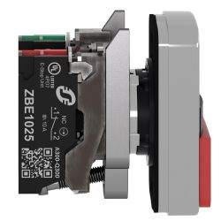XB4BL734155 Schneider - Harmony - Bouton marche arrêt métal complet- 1NO+1NF