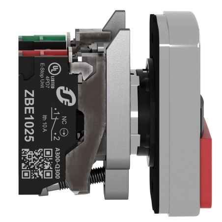 XB4BL734155 Schneider - Harmony - Bouton marche arrêt métal complet- 1NO+1NF