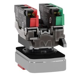 XB4BL734155 Schneider - Harmony - Bouton marche arrêt métal complet- 1NO+1NF