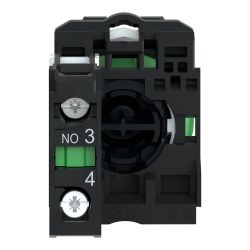 XB5AA11 Schneider - Harmony - bouton poussoir affleurant complet - Ø22 - blanc - 1NO