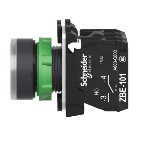 XB5AW31B5 Schneider - Harmony XB5 - bouton poussoir lumineux blanc Ø22 - impulsion - 24V - 1NO+1NF