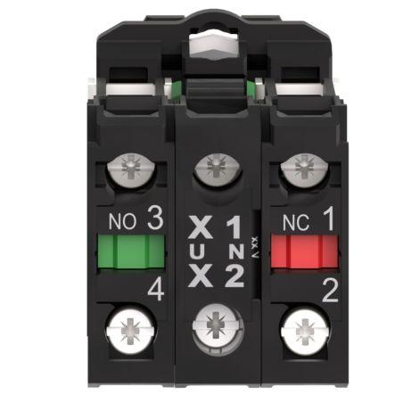 XB5AW31B5 Schneider - Harmony XB5 - bouton poussoir lumineux blanc Ø22 - impulsion - 24V - 1NO+1NF
