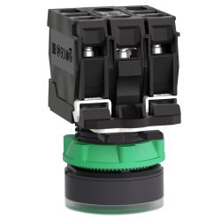 XB5AW33B5 Schneider - Harmony XB5 - bouton poussoir lumineux vert Ø22 - impulsion - 24V - 1NO+1NF