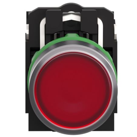 XB5AW34B5 Schneider - Harmony XB5 - bouton poussoir lumineux rouge Ø22 - impulsion - 24V - 1NO+1NF