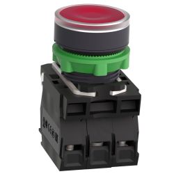 XB5AW34B5 Schneider - Harmony XB5 - bouton poussoir lumineux rouge Ø22 - impulsion - 24V - 1NO+1NF
