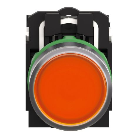 XB5AW35B5 Schneider - Harmony XB5 - bouton poussoir lumineux orange Ø22 - impulsion - 24V - 1NO+1NF