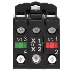 XB5AW35B5 Schneider - Harmony XB5 - bouton poussoir lumineux orange Ø22 - impulsion - 24V - 1NO+1NF