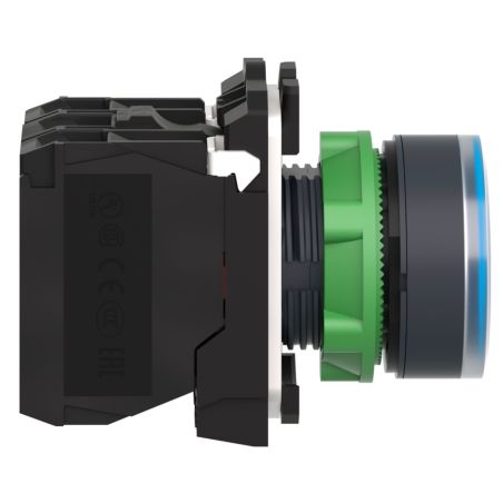 XB5AW36B5 Schneider - Harmony XB5 - bouton poussoir lumineux bleu Ø22 - impulsion - 24V - 1NO+1NF