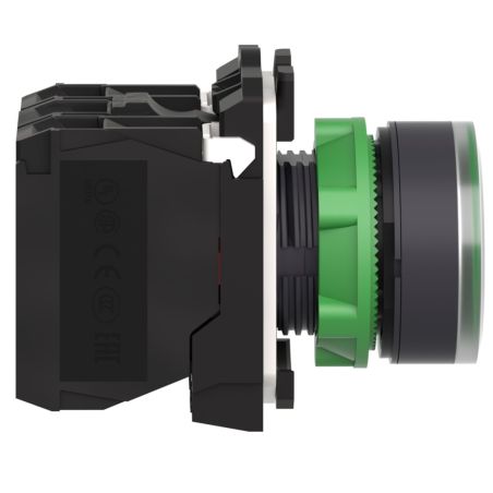 XB5AW33M5 Schneider - Harmony XB5 - bouton poussoir lumineux vert Ø22 - impulsion - 240V - 1NO+1NF
