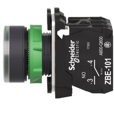 XB5AW33M5 Schneider - Harmony XB5 - bouton poussoir lumineux vert Ø22 - impulsion - 240V - 1NO+1NF