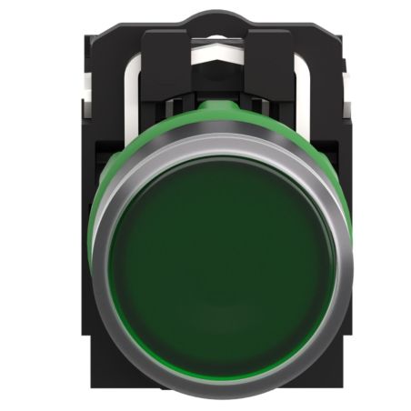 XB5AW33M5 Schneider - Harmony XB5 - bouton poussoir lumineux vert Ø22 - impulsion - 240V - 1NO+1NF