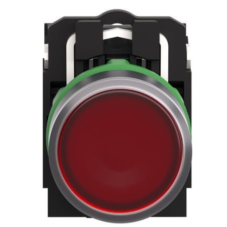 XB5AW34M5 Schneider - Harmony XB5 - bouton poussoir lumineux rouge Ø22 - impulsion - 240V - 1NO+1NF