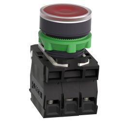 XB5AW34M5 Schneider - Harmony XB5 - bouton poussoir lumineux rouge Ø22 - impulsion - 240V - 1NO+1NF