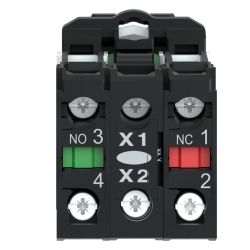 XB5AW34M5 Schneider - Harmony XB5 - bouton poussoir lumineux rouge Ø22 - impulsion - 240V - 1NO+1NF