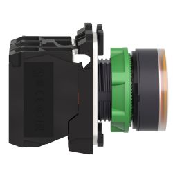 XB5AW35M5 Schneider - Harmony XB5 - bouton poussoir lumineux orange Ø22 - impulsion - 240V - 1NO+1NF