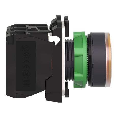 XB5AW35M5 Schneider - Harmony XB5 - bouton poussoir lumineux orange Ø22 - impulsion - 240V - 1NO+1NF