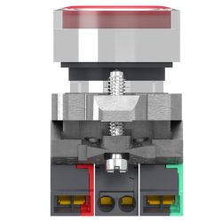 XB4BW34B55 Schneider - Harmony XB4 - poussoir lumineux LED complet rouge - Ø22 - 24VACDC - 1NO+1NF