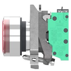 XB4BW34B55 Schneider - Harmony XB4 - poussoir lumineux LED complet rouge - Ø22 - 24VACDC - 1NO+1NF