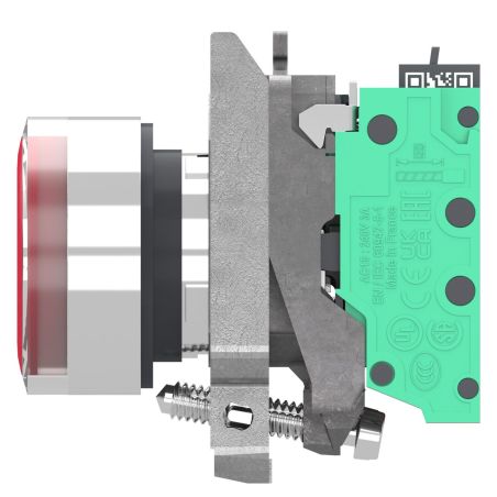 XB4BW34B55 Schneider - Harmony XB4 - poussoir lumineux LED complet rouge - Ø22 - 24VACDC - 1NO+1NF