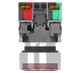 XB4BW34B55 Schneider - Harmony XB4 - poussoir lumineux LED complet rouge - Ø22 - 24VACDC - 1NO+1NF