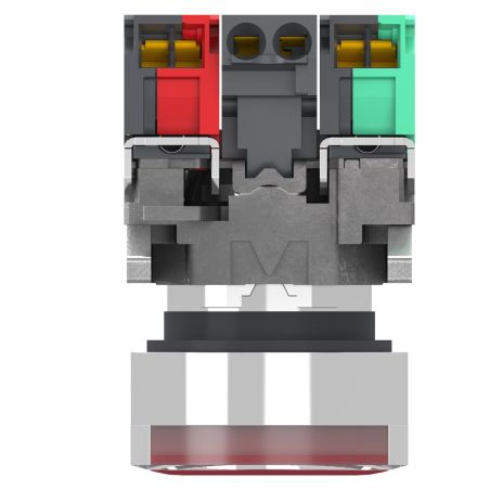XB4BW34B55 Schneider - Harmony XB4 - poussoir lumineux LED complet rouge - Ø22 - 24VACDC - 1NO+1NF