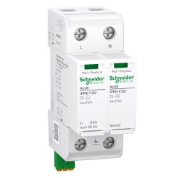 A9L2F120 Schneider - Acti9 IPRDF20r Parafoudre autoprotégé phase + neutre - type 2 + 3 - 20kA