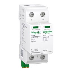 A9L2F140 Schneider - Acti9 IPRDF40r Parafoudre autoprotégé phase + neutre - 40kA