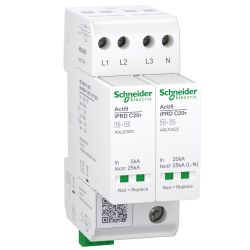 A9L2C620 Schneider - Acti9 IPRDC20r Parafoudre Compact triphasé + neutre - 20kA