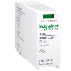 A9L1C600 Schneider - Acti9 IPRD1C25r - Cartouche Parafoudre neutre Type 1+2 1