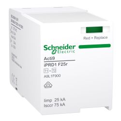 A9L1F900 Schneider - Acti9 IPRD1F25r - Cartouche Parafoudre phase - Type 1+2