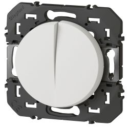 600008 Legrand - Dooxie Double poussoir 6A 250V - Blanc
