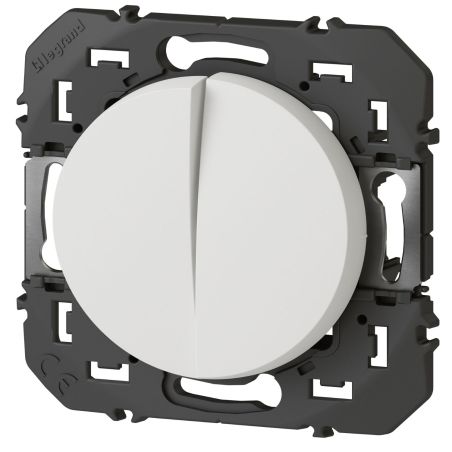 600008 Legrand - Dooxie Double poussoir 6A 250V - Blanc