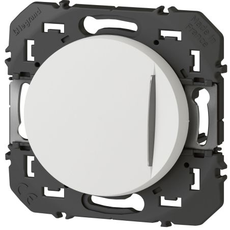 600016 Legrand - Dooxie Poussoir simple avec voyant lumineux 6A 250V - Blanc