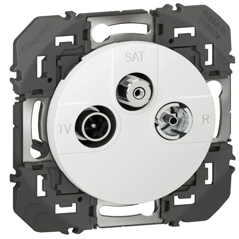 600353 Legrand - Dooxie Prise TV-R-SAT 1 câble - Blanc