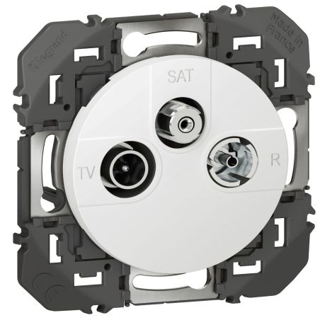 600353 Legrand - Dooxie Prise TV-R-SAT 1 câble - Blanc