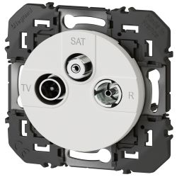 600353 Legrand - Dooxie Prise TV-R-SAT 1 câble - Blanc