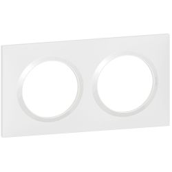 600802 Legrand - Dooxie Plaque de finition carrée 2 postes - Blanc