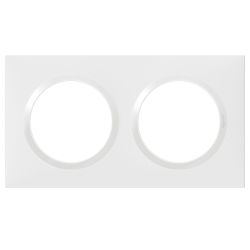 600802 Legrand - Dooxie Plaque de finition carrée 2 postes - Blanc