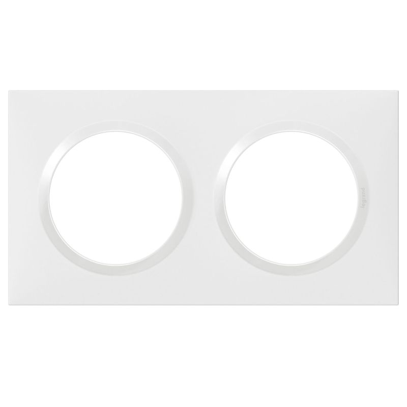 600802 Legrand - Dooxie Plaque de finition carrée 2 postes - Blanc