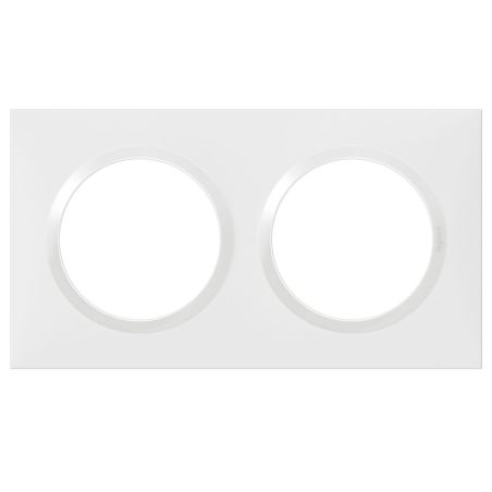 600802 Legrand - Dooxie Plaque de finition carrée 2 postes - Blanc