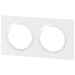 600802 Legrand - Dooxie Plaque de finition carrée 2 postes - Blanc