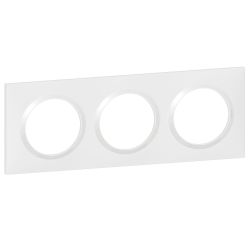 600803 Legrand - Dooxie Plaque de finition carrée 3 postes - Blanc